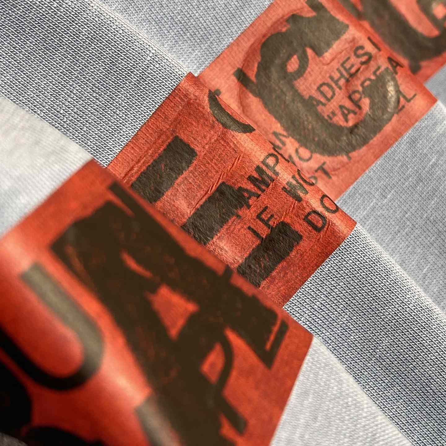 Balenciaga Taped Balenciaga Back T-Shirt Medium Fit In Grey Blue - 