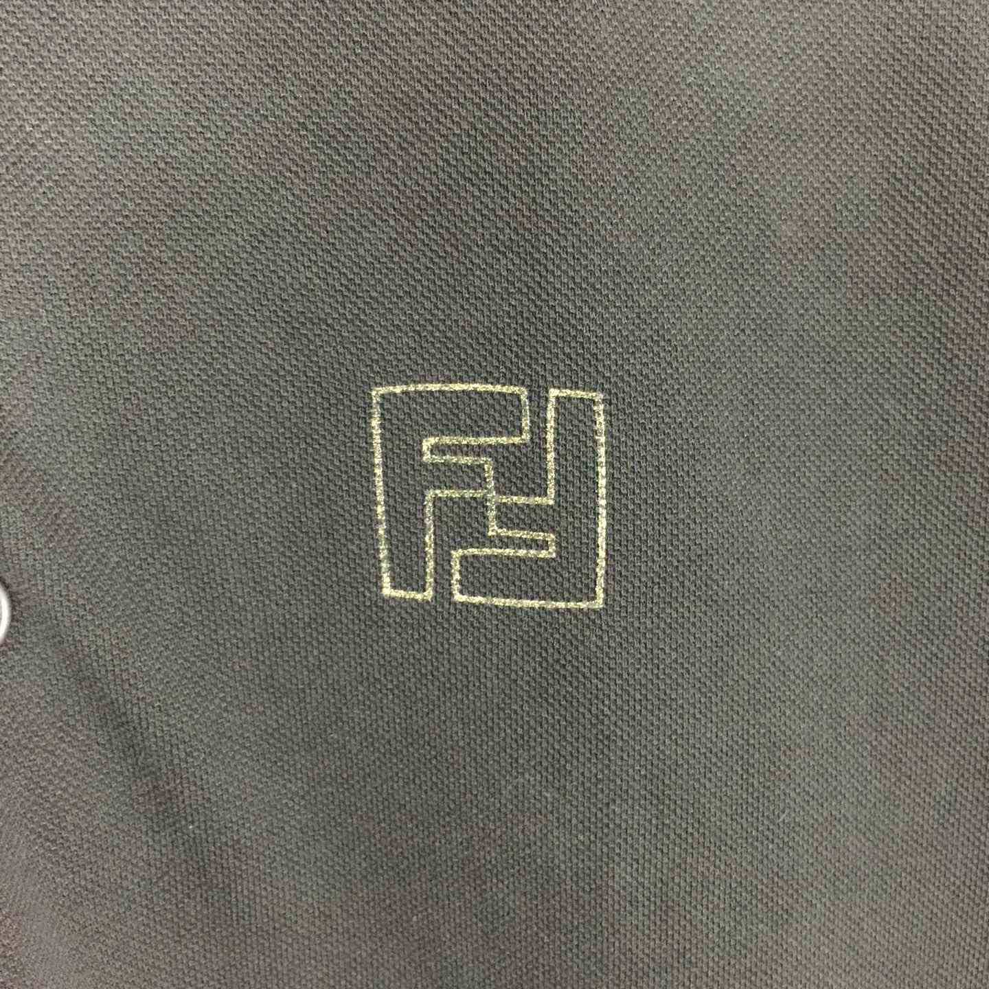 Fendi Black Cotton Polo Shirt - DesignerGu