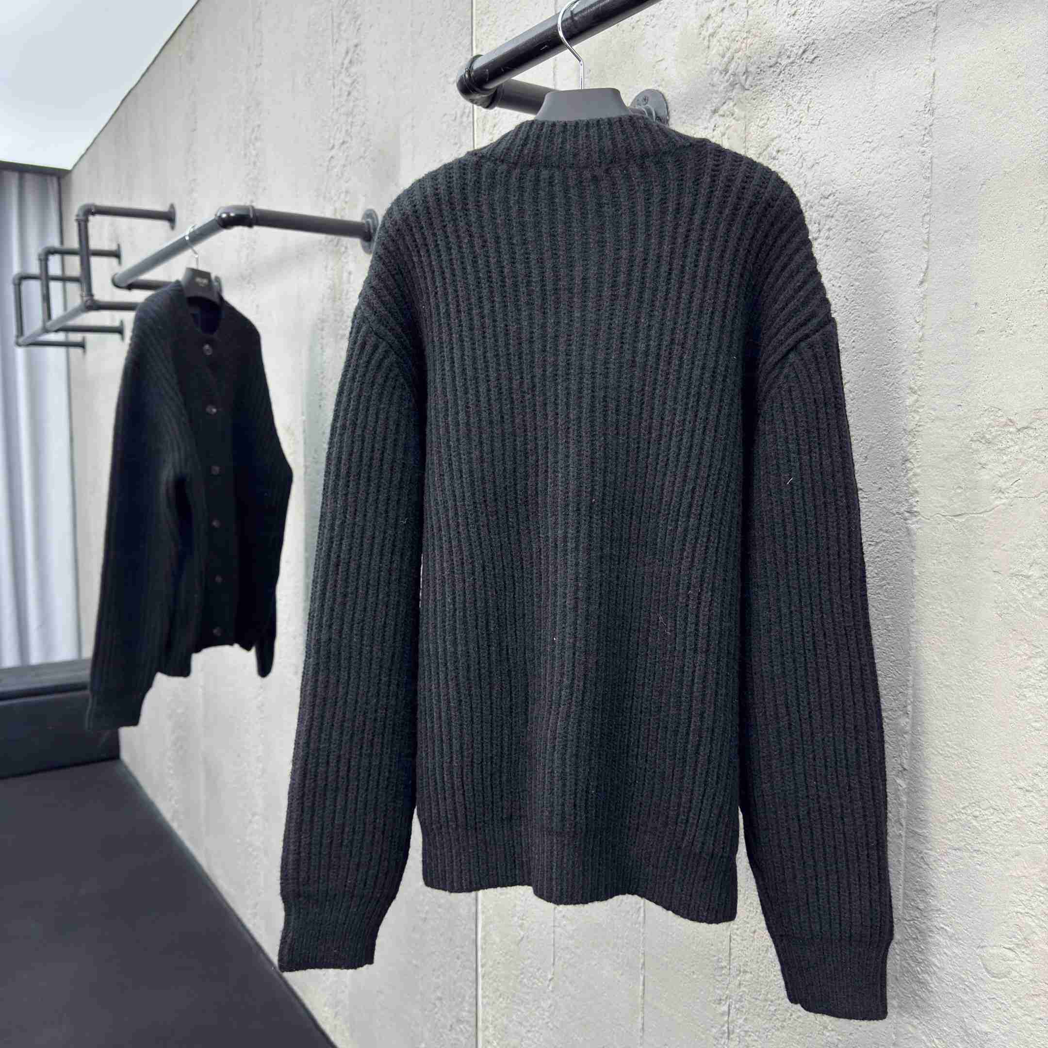 Prada Cashgora Button-Up Ribbed-Knitted Cardigan - DesignerGu