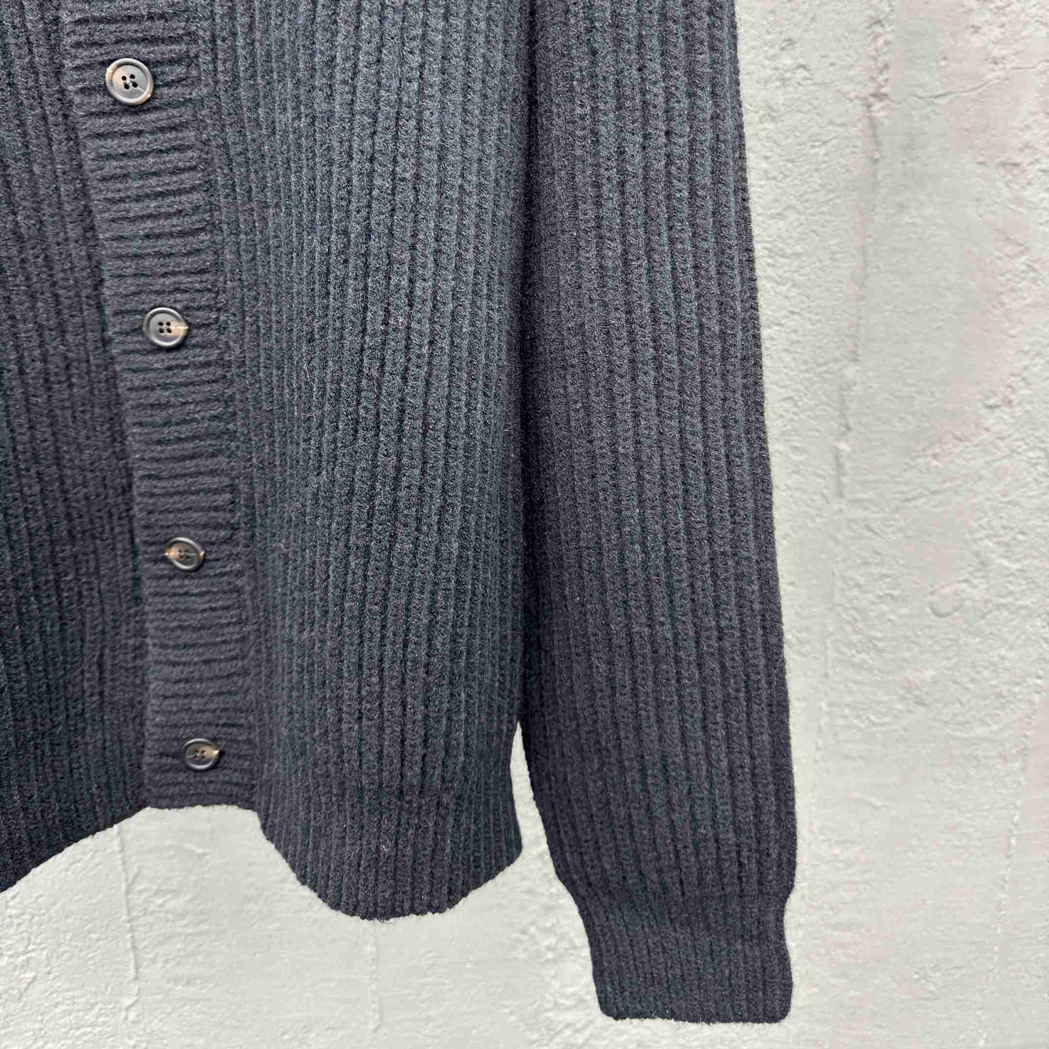 Prada Cashgora Button-Up Ribbed-Knitted Cardigan - DesignerGu