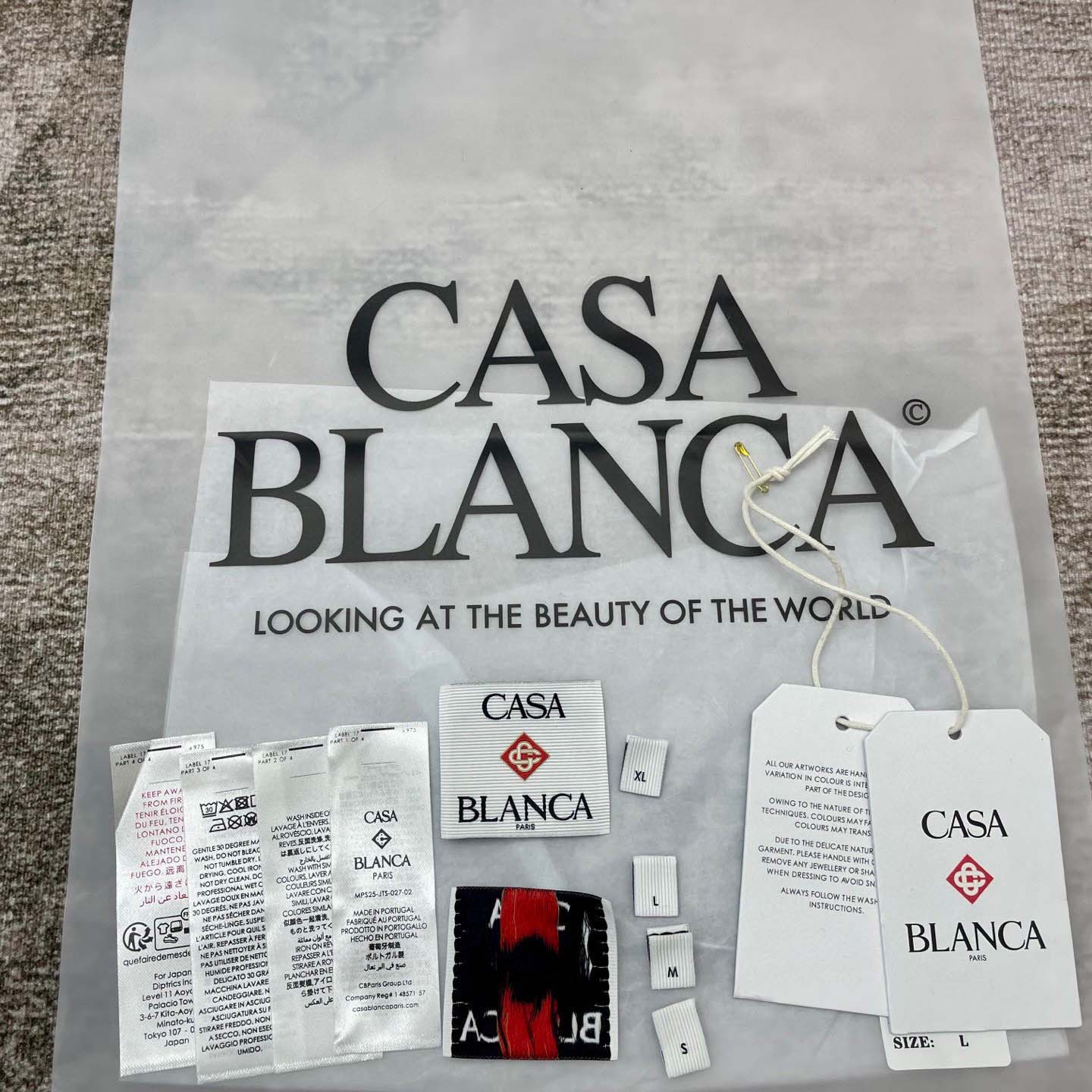 Casablanca White Diamond Column Printed T-Shirt   C952 - DesignerGu