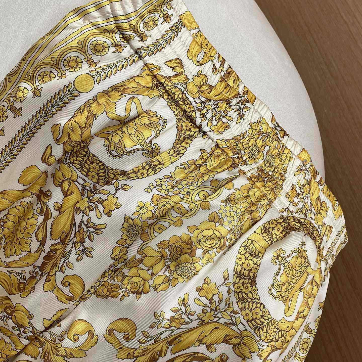 Versace Barocco Silk Shirt & Shorts  - DesignerGu
