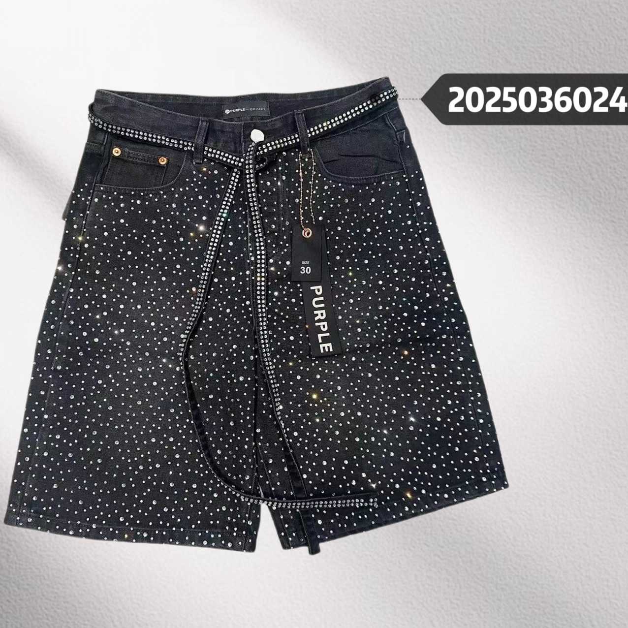 Purple-Brand Denim Shorts    6024 - DesignerGu