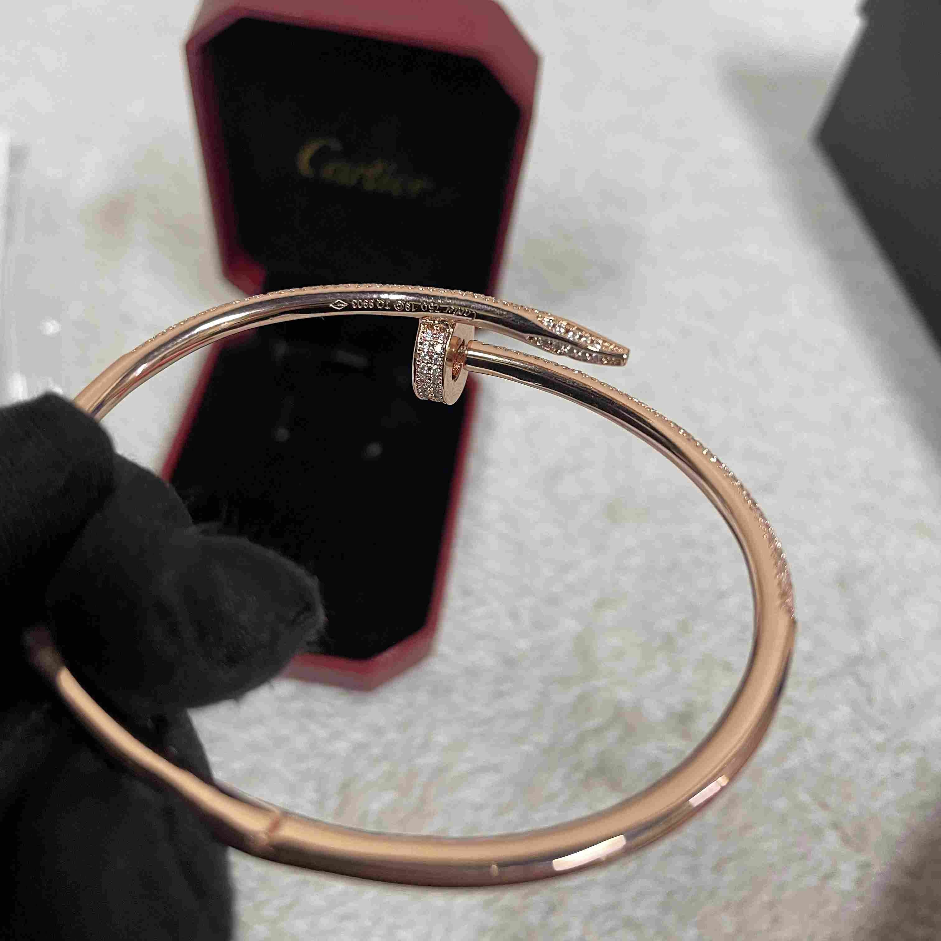 Cartier Juste un Clou Diamond Bracelets Rose Gold - DesignerGu