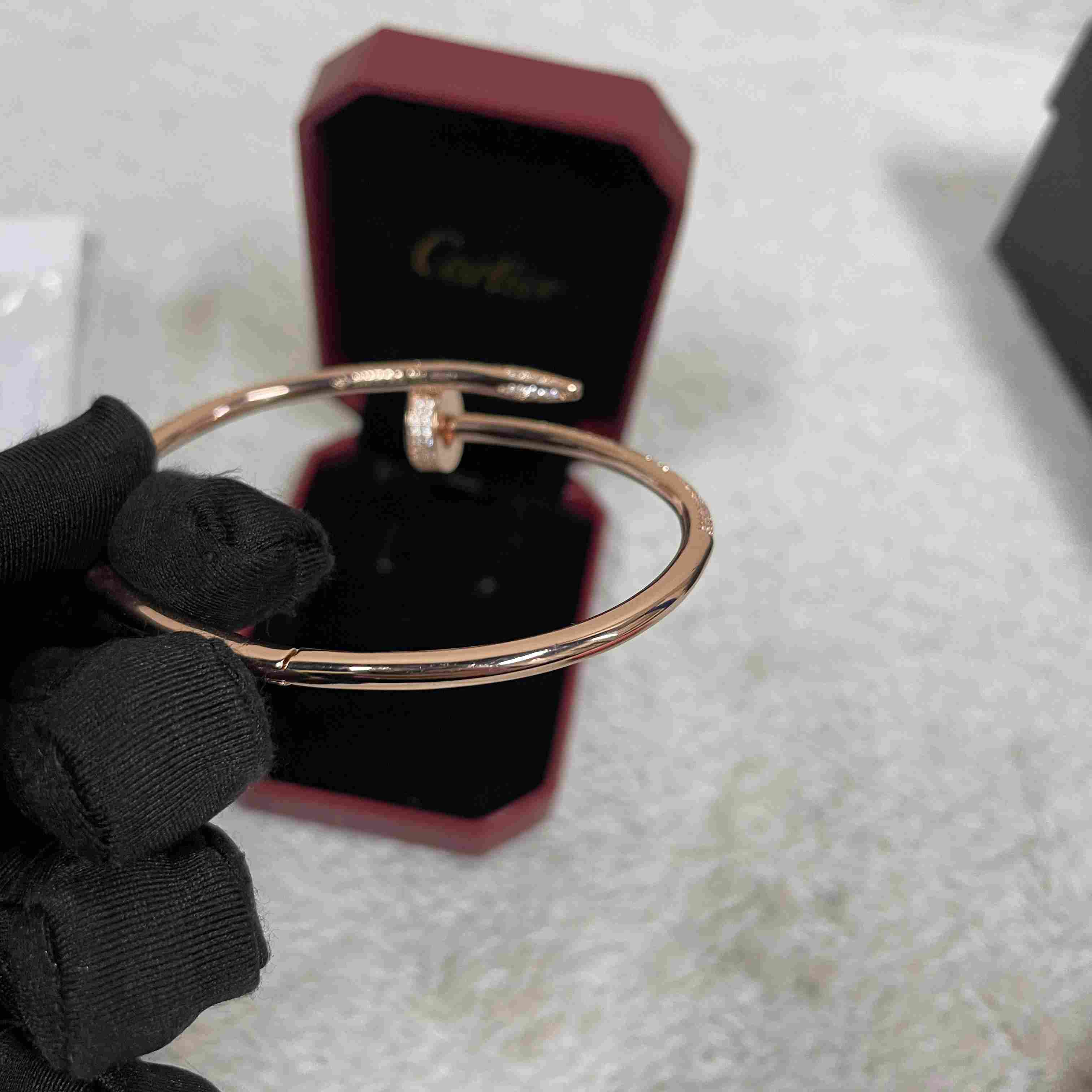 Cartier Juste un Clou Diamond Bracelets Rose Gold - DesignerGu