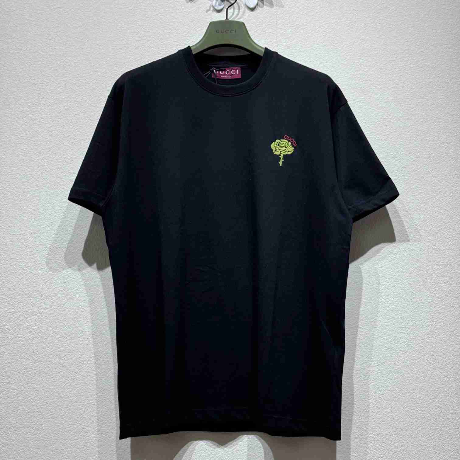 Gucci Cotton Jersey T-shirt With Embroidery  - DesignerGu