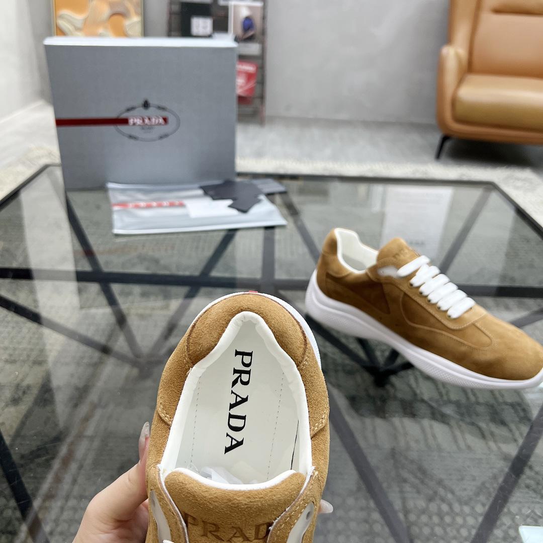Prada America's Cup Suede Sneakers - DesignerGu
