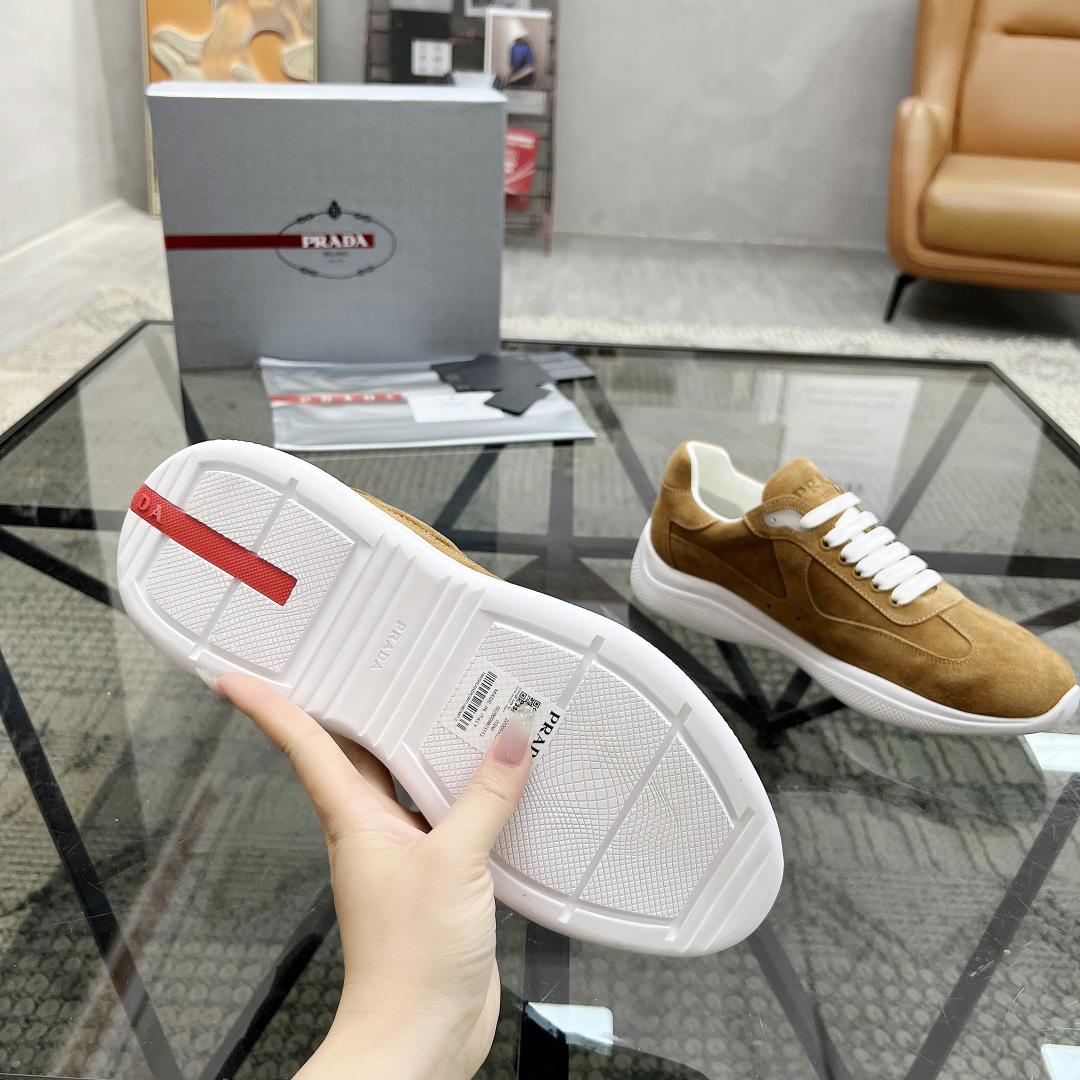 Prada America's Cup Suede Sneakers - DesignerGu