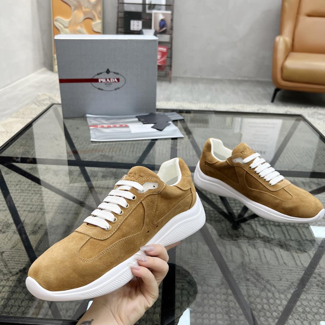 Prada America's Cup Suede Sneakers - DesignerGu