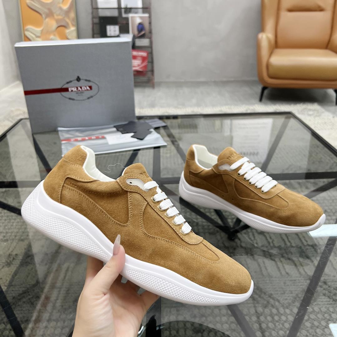 Prada America's Cup Suede Sneakers - DesignerGu
