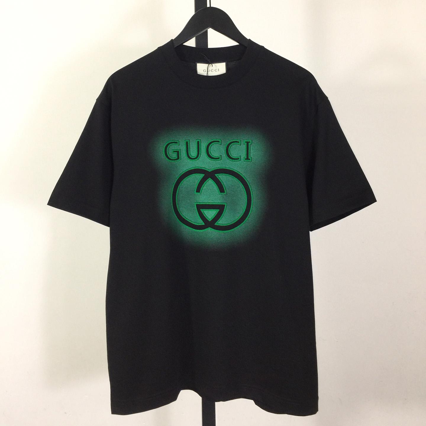Gucci Printed Cotton Jersey T-shirt - DesignerGu