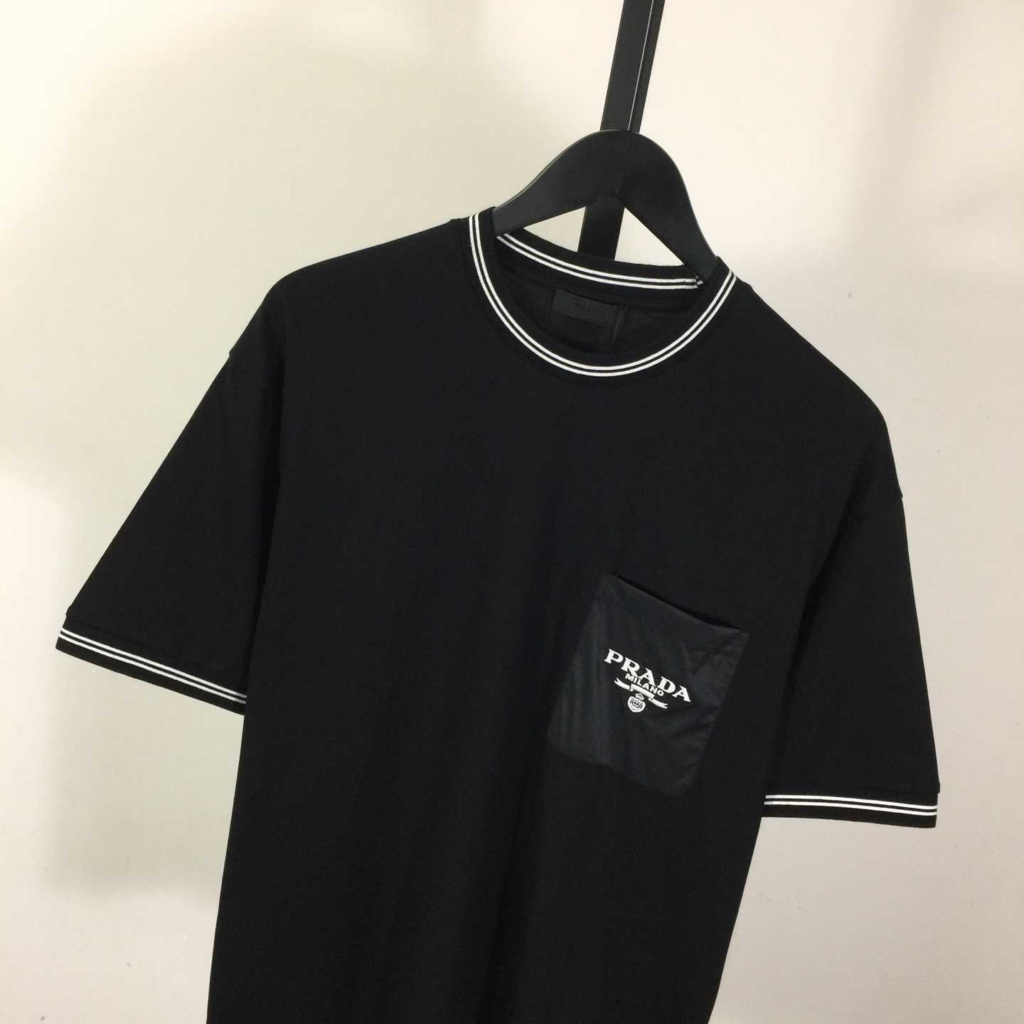 Prada T-shirt With Nylon Pocket And Letter Print - DesignerGu