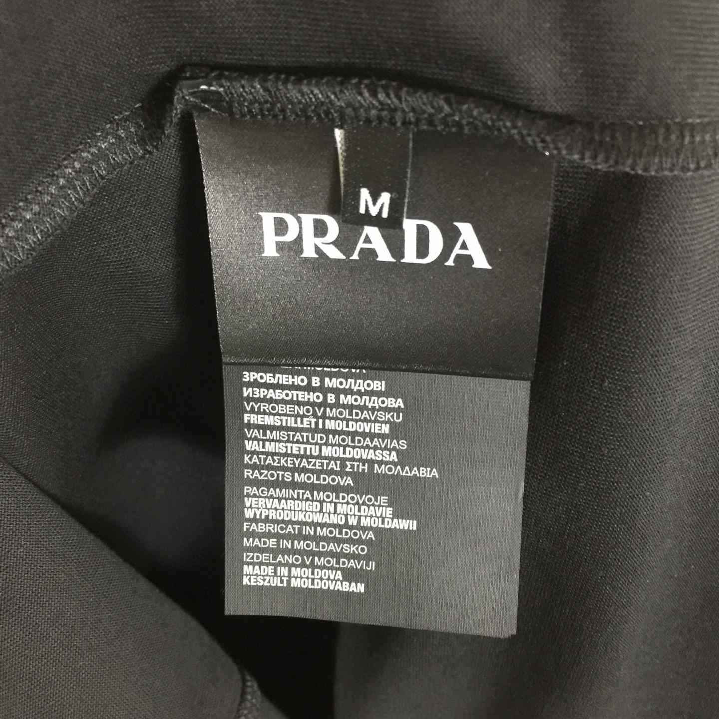 Prada T-shirt With Nylon Pocket And Letter Print - DesignerGu