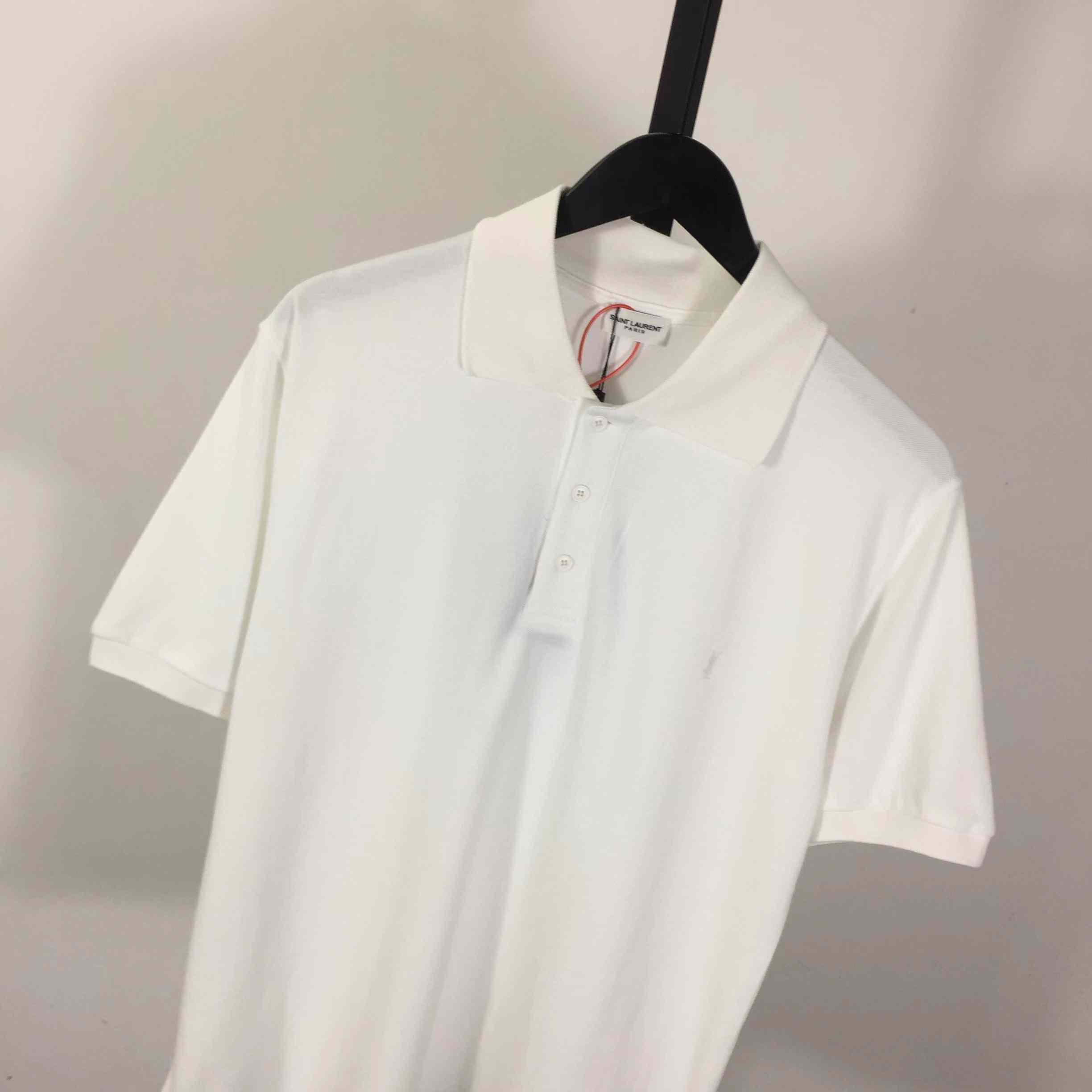 Saint Laurent Wool Knit Polo Top  - DesignerGu