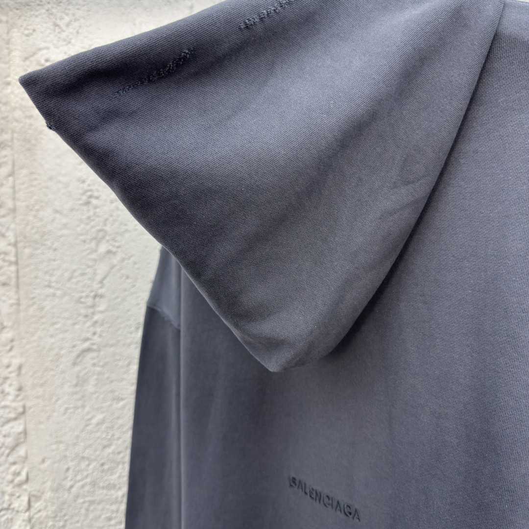Balenciaga Paris Liberty Distressed Hoodie - DesignerGu