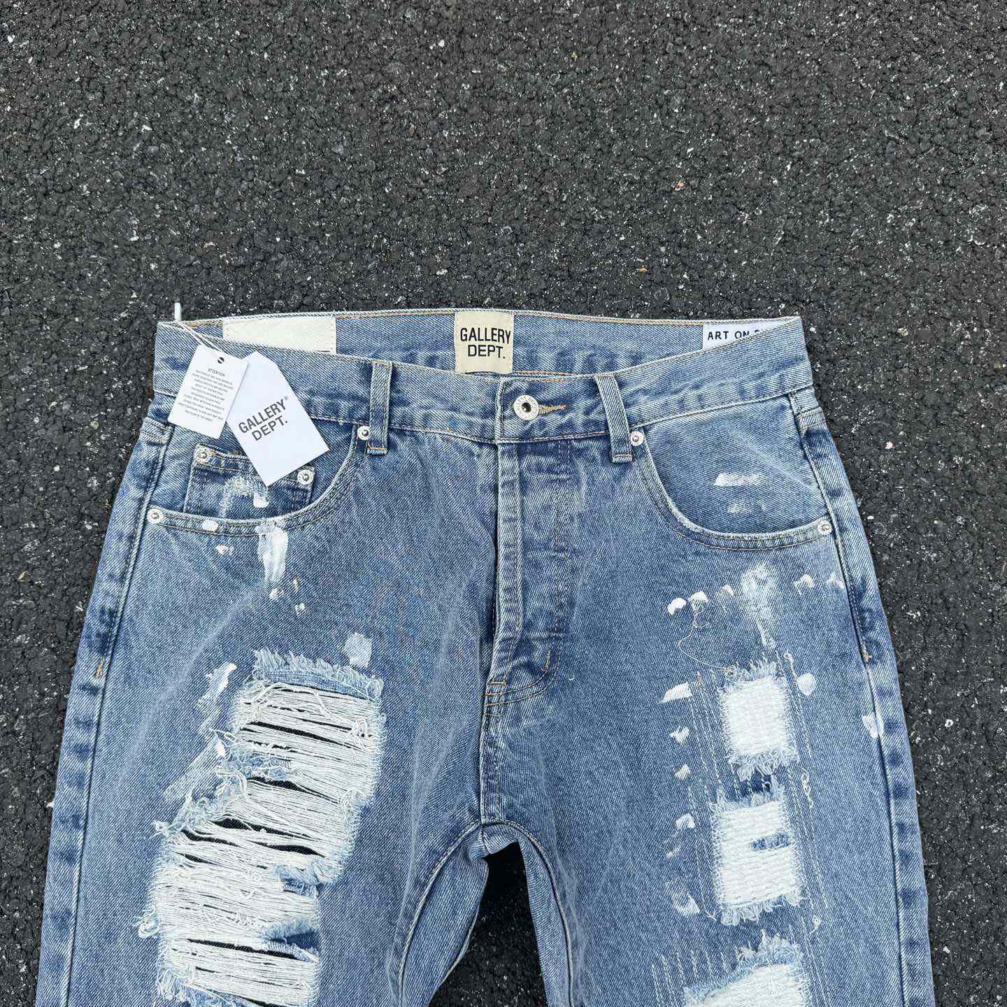 Gallery Dept. Ripped Denim Flared Pants - DesignerGu