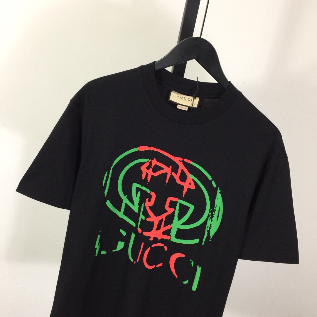 Gucci Printed Cotton Jersey T-shirt - DesignerGu