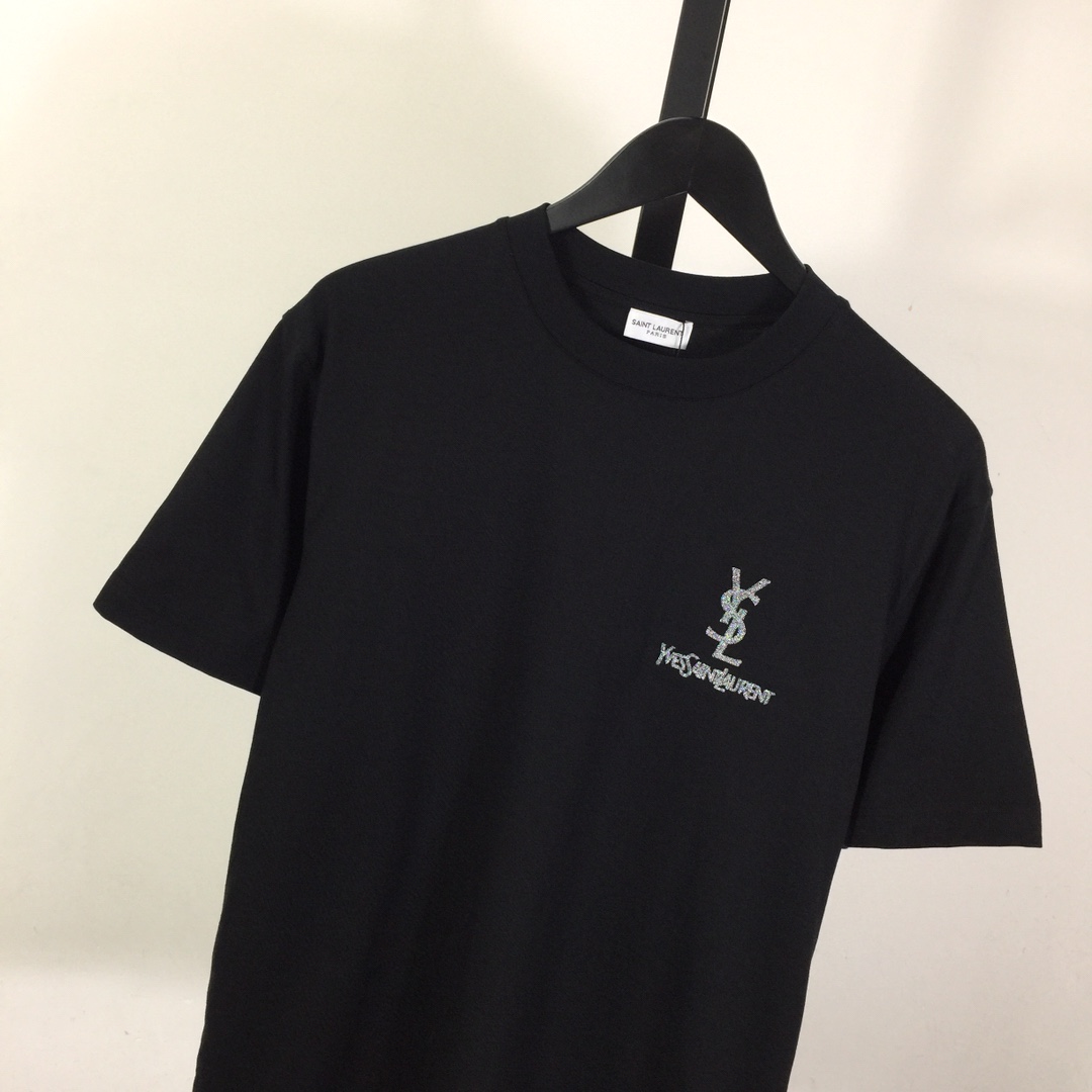 Saint Laurent Cotton-jersey T-shirt  - DesignerGu