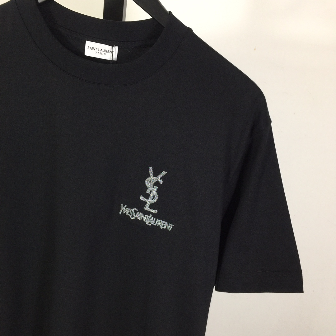 Saint Laurent Cotton-jersey T-shirt  - DesignerGu