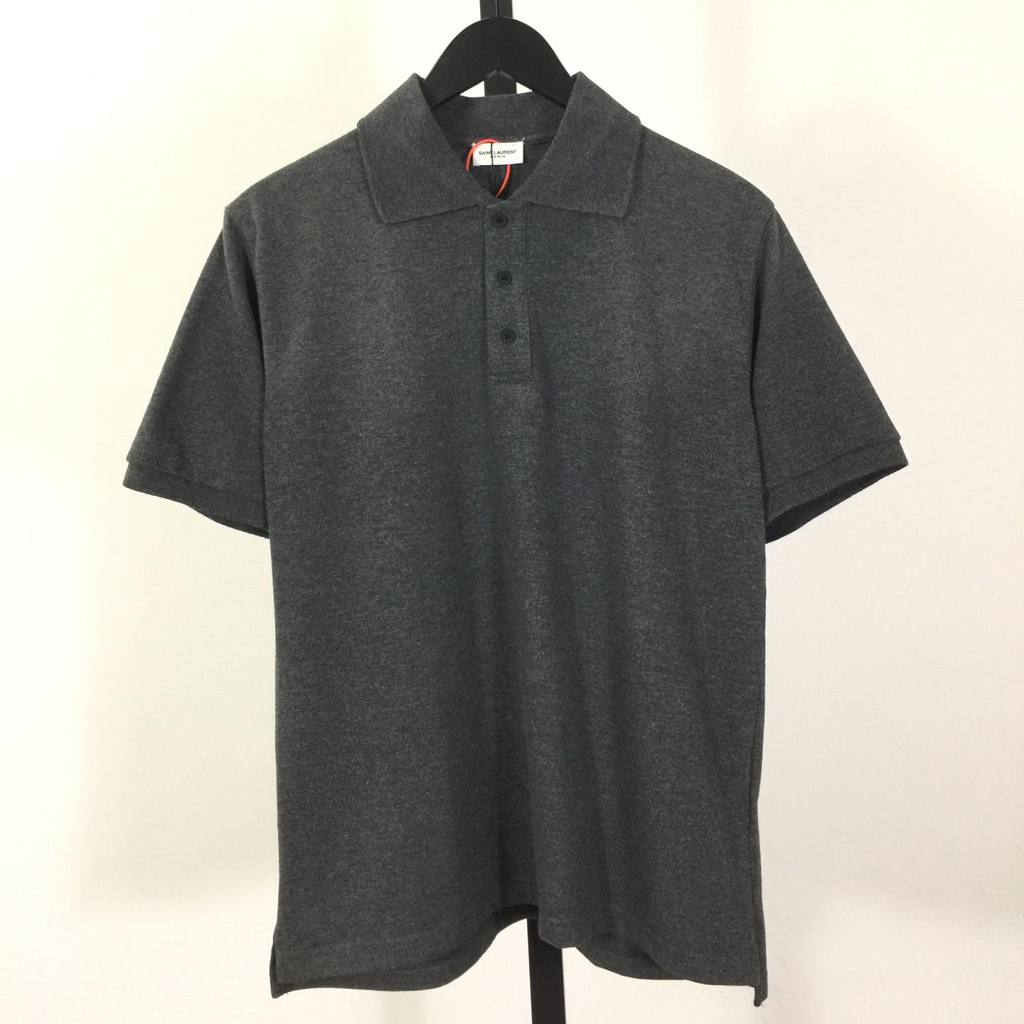 Saint Laurent Wool Knit Polo Top  - DesignerGu