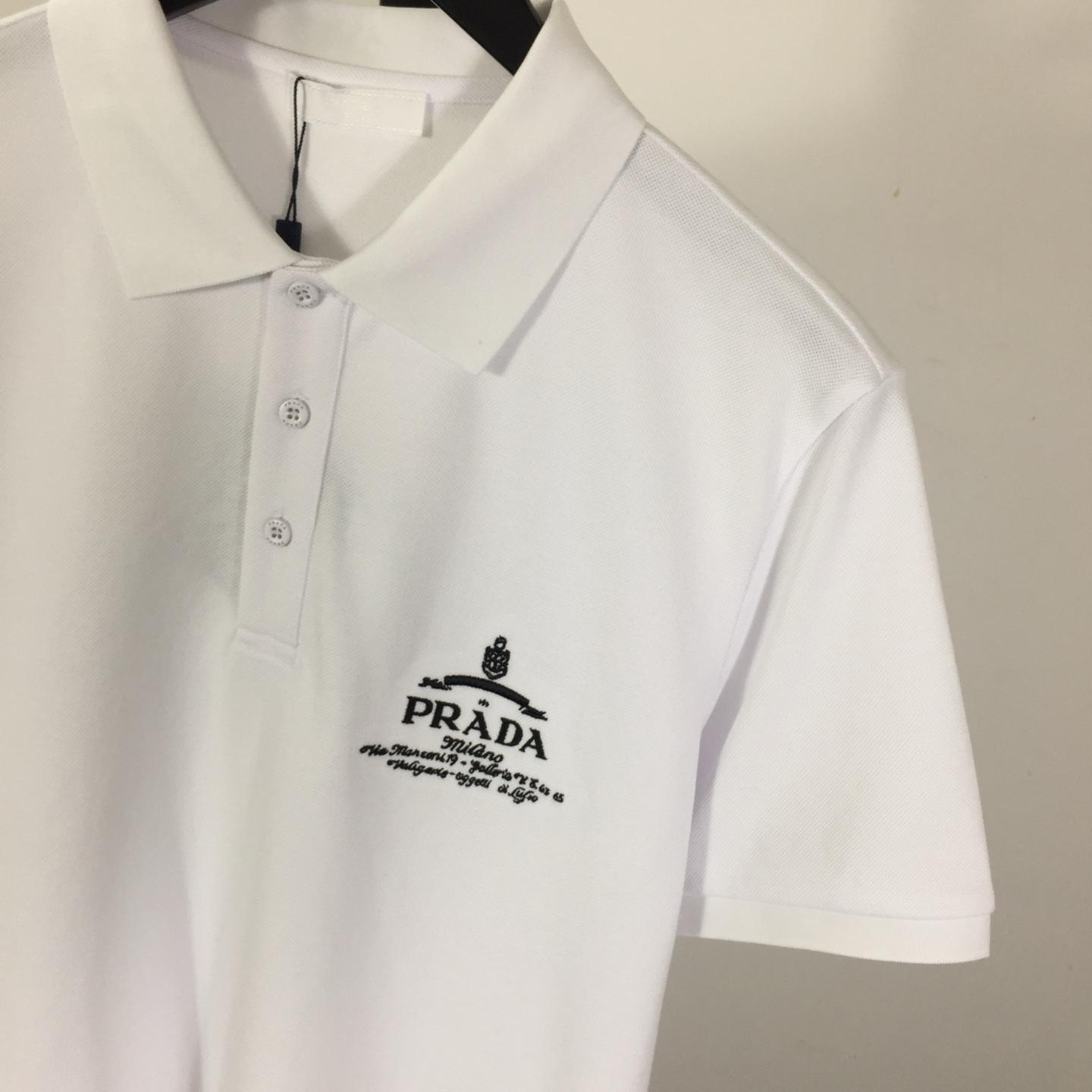 Prada Short-sleeved Piqué Polo Shirt - DesignerGu