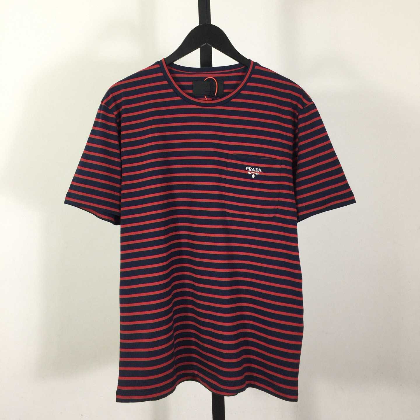 Prada Striped Cotton T-shirt  - DesignerGu