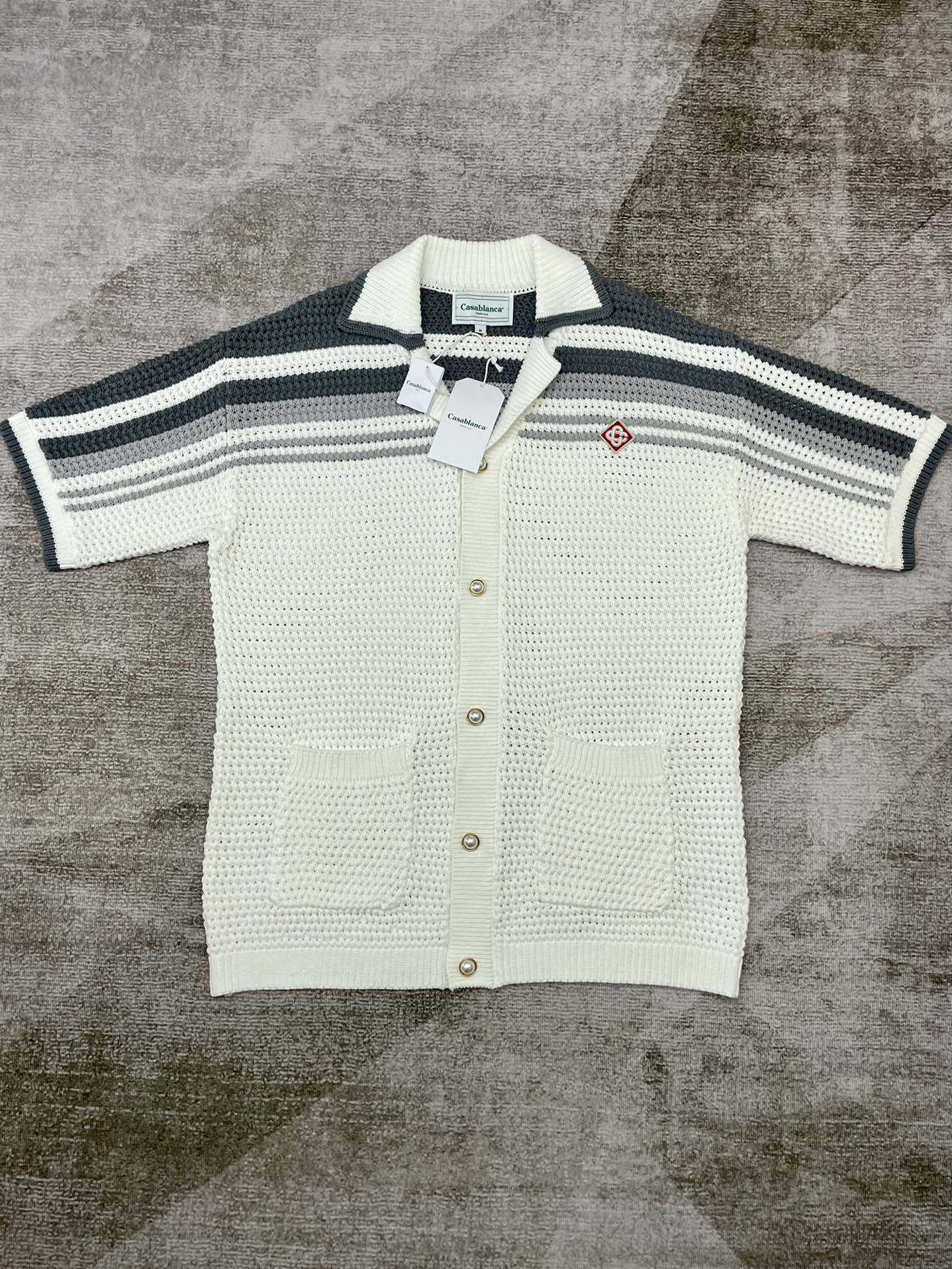Casablanca Knit Polo Shirt    - DesignerGu