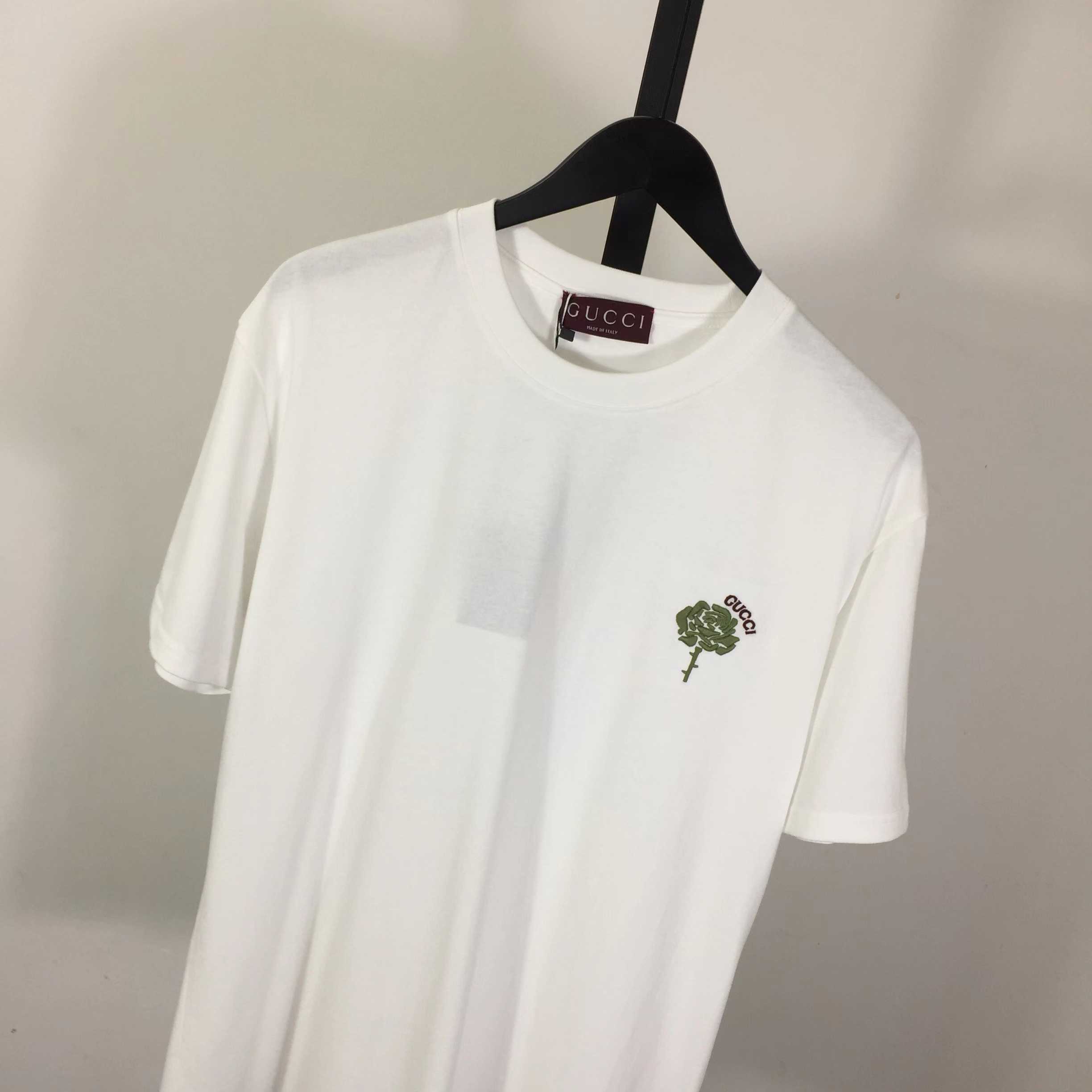 Gucci Cotton Jersey T-shirt With Embroidery - DesignerGu