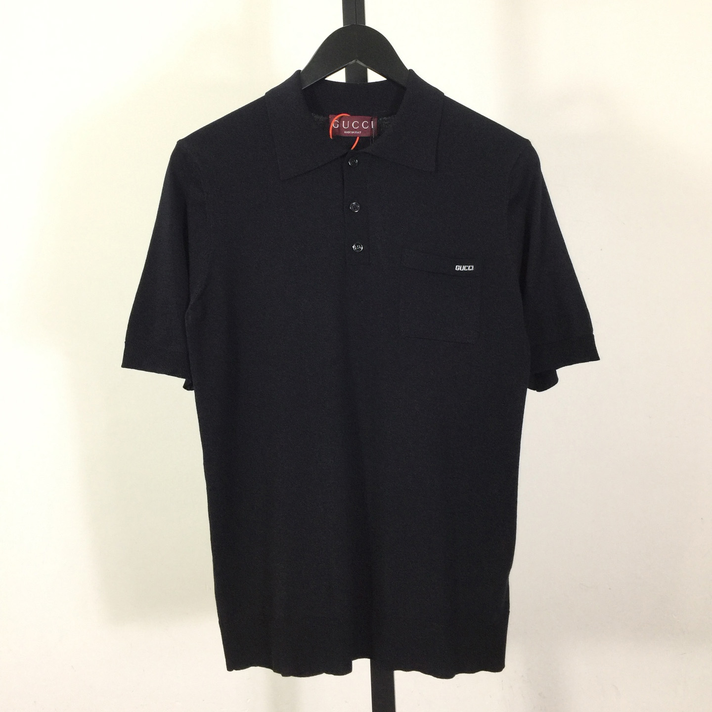 Gucci Fine Wool Knit Polo Top With Intarsia  - DesignerGu