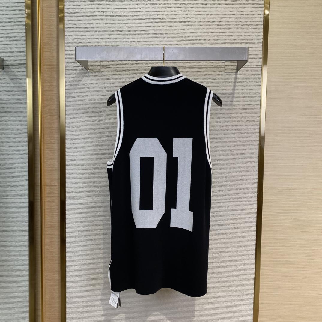Balenciaga Basketball Series - Tank Top In Black And White  - DesignerGu