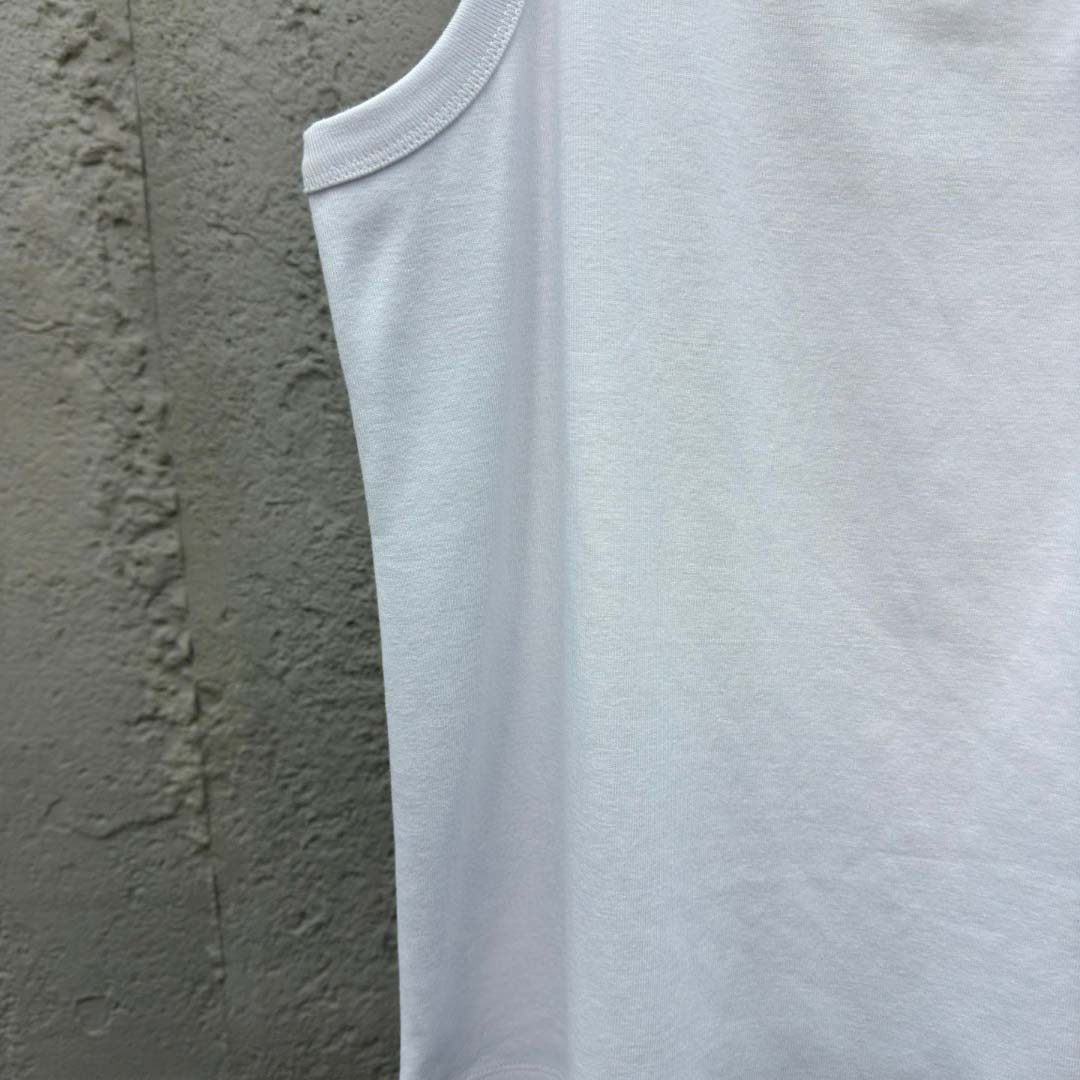 Prada Cotton Tank Top With Enamel Logo - DesignerGu