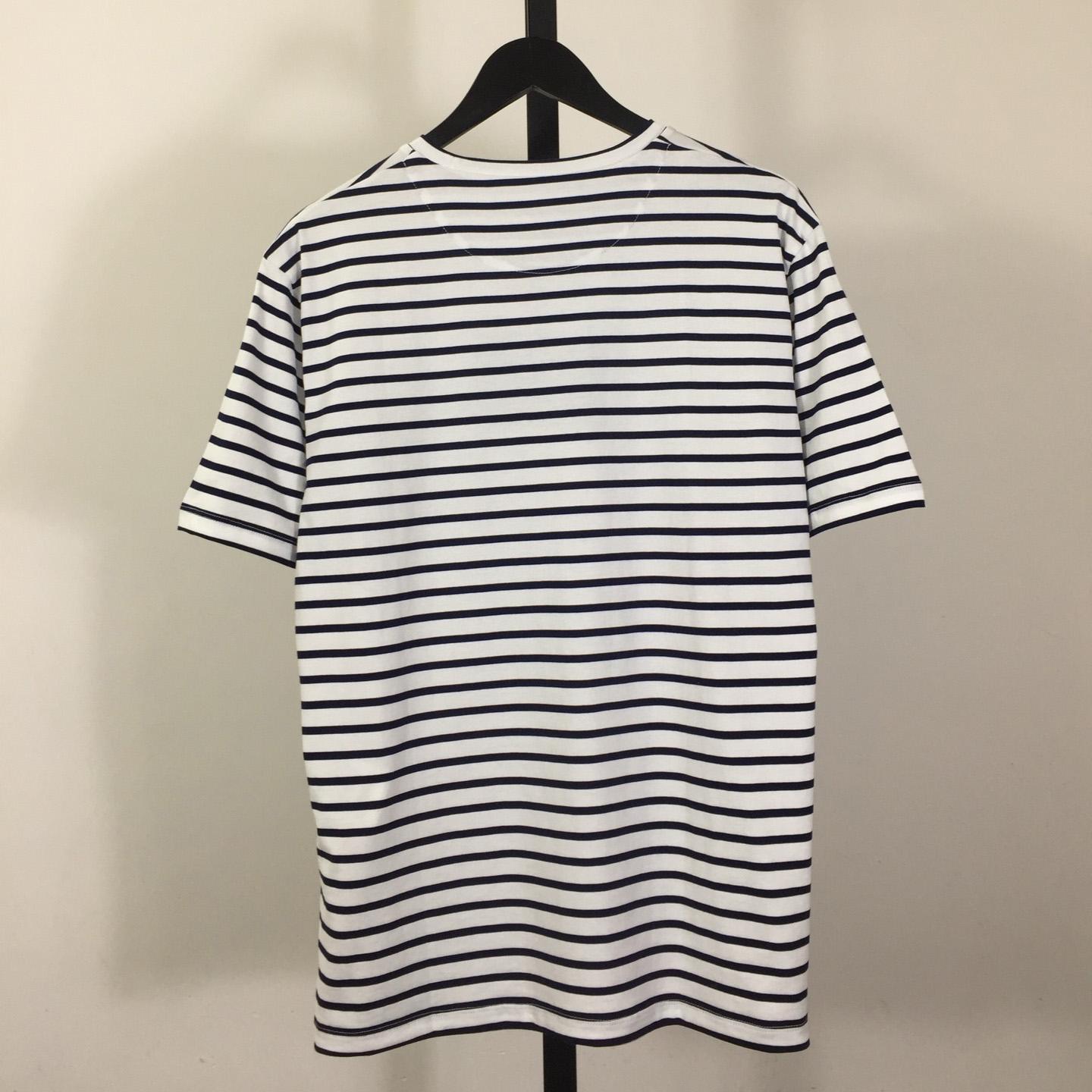 Prada Striped Cotton T-shirt  - DesignerGu