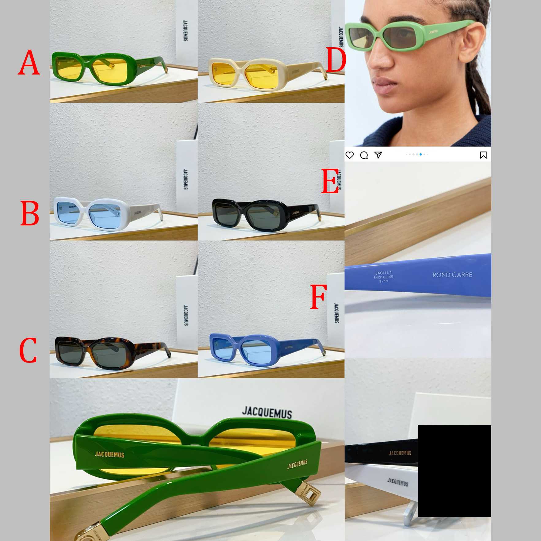 Jacquemus ROND CARRE Sunglasses - DesignerGu