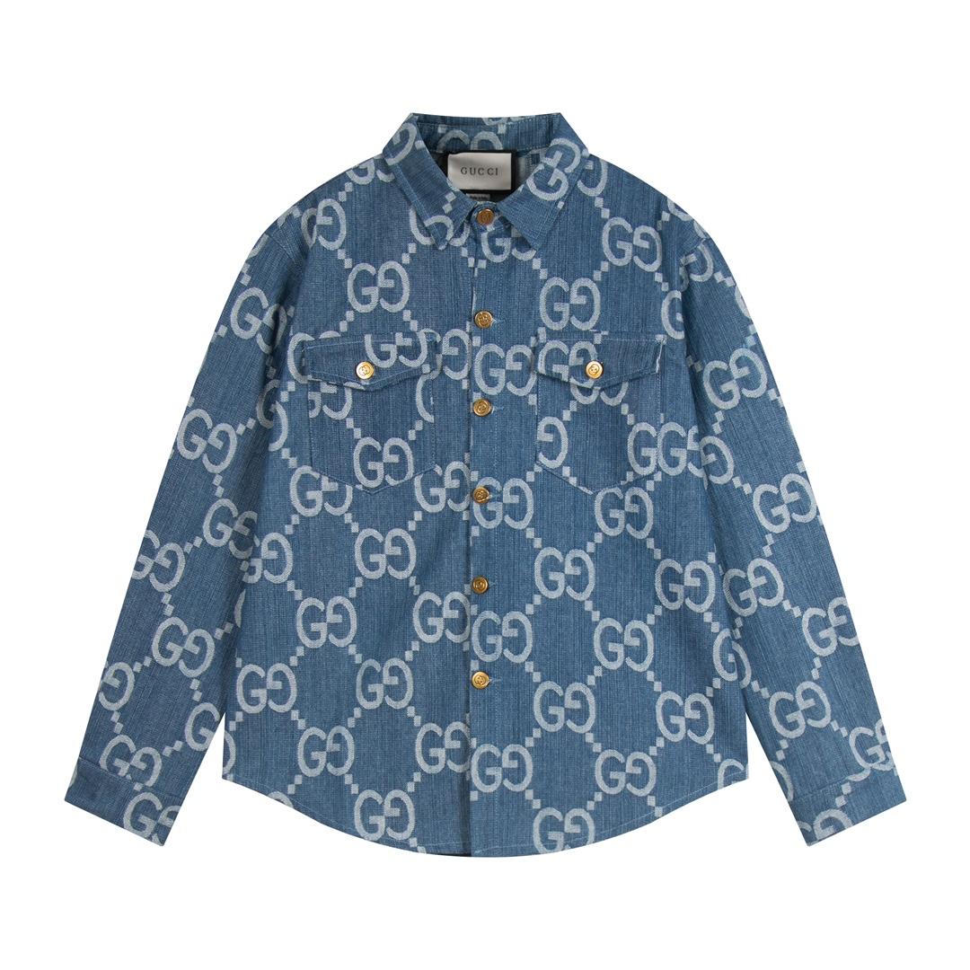 Gucci Jumbo GG Denim Shirt - 