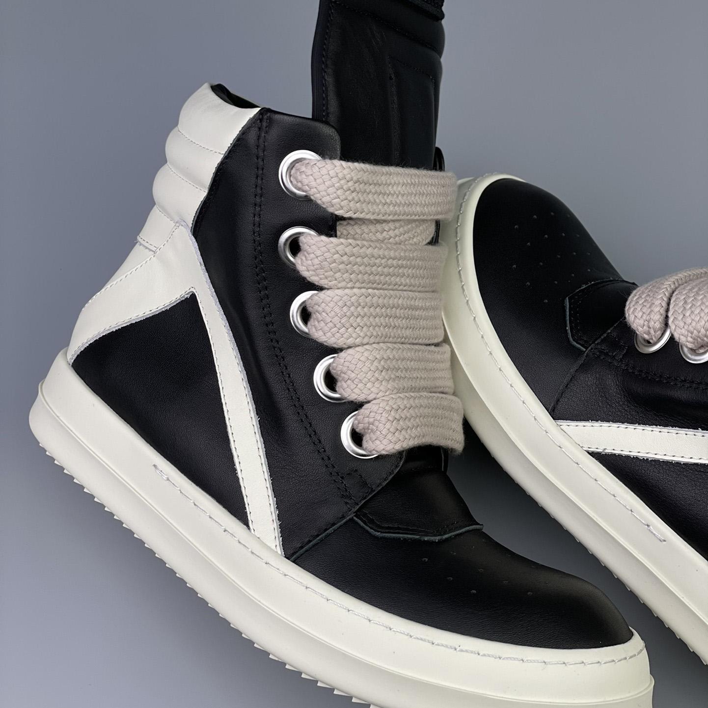 Rick Owens Geobasket High 'Black Milk' - DesignerGu