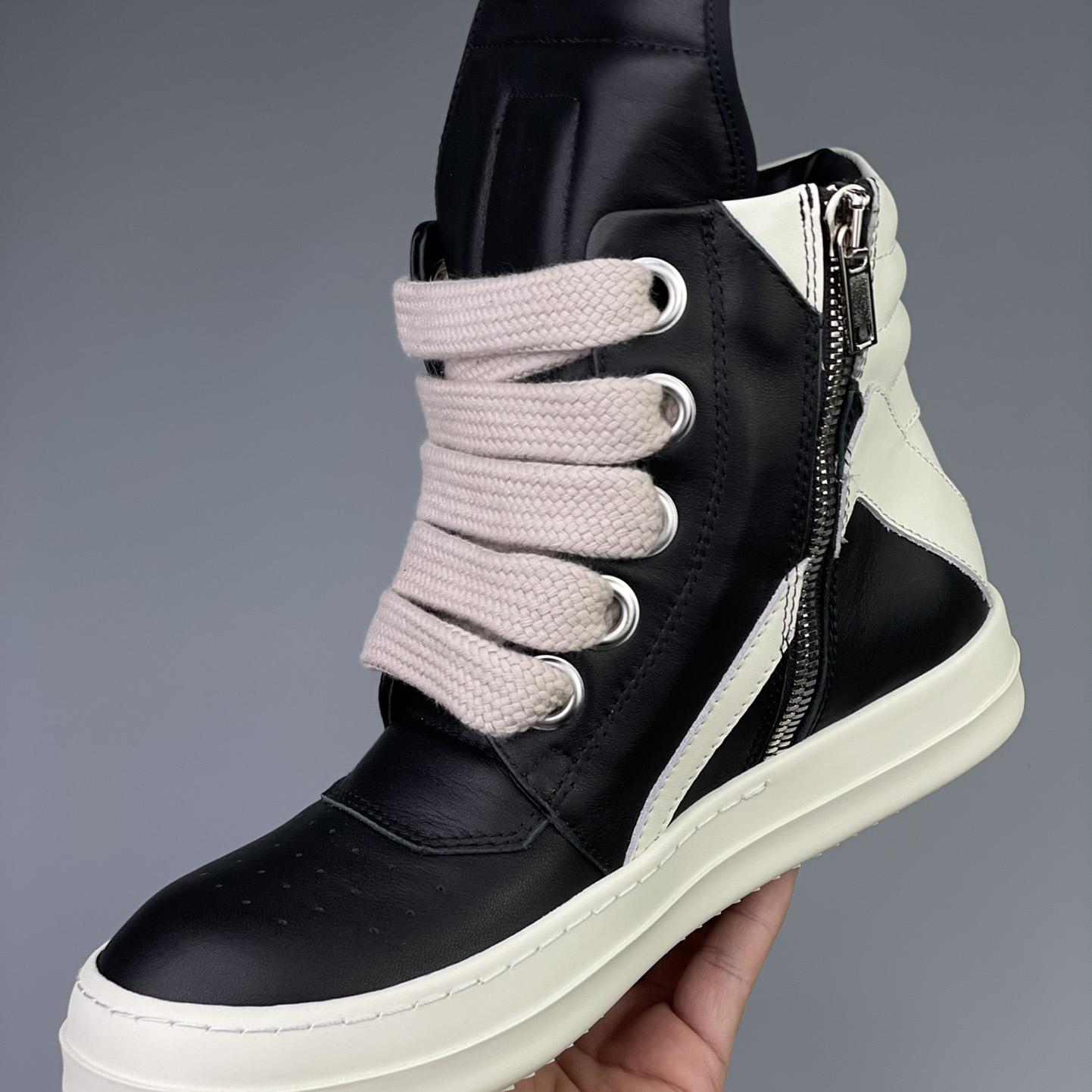Rick Owens Geobasket High 'Black Milk' - DesignerGu