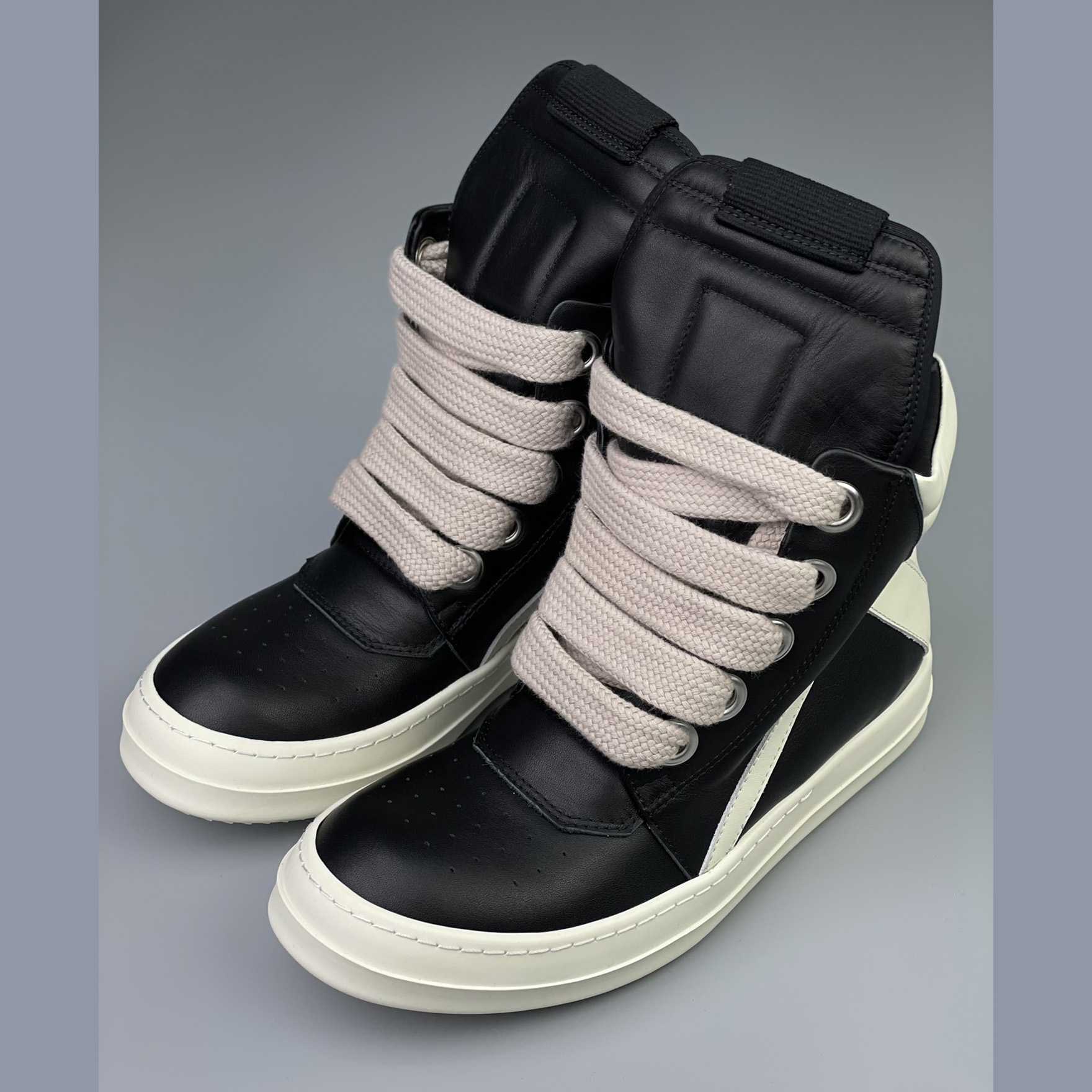 Rick Owens Geobasket High 'Black Milk' - DesignerGu