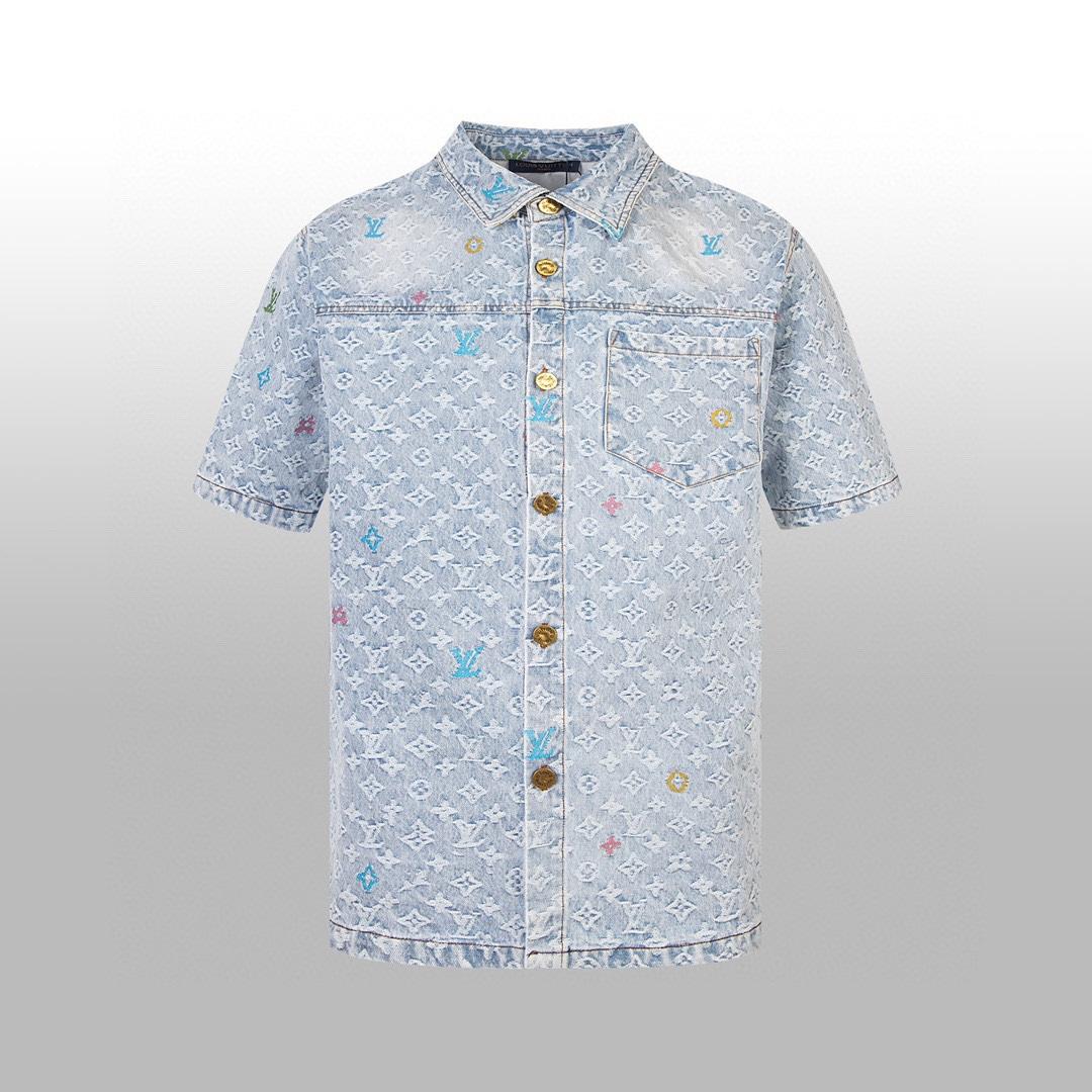 Louis Vuitton Monogram Short-Sleeved Shirt  - DesignerGu