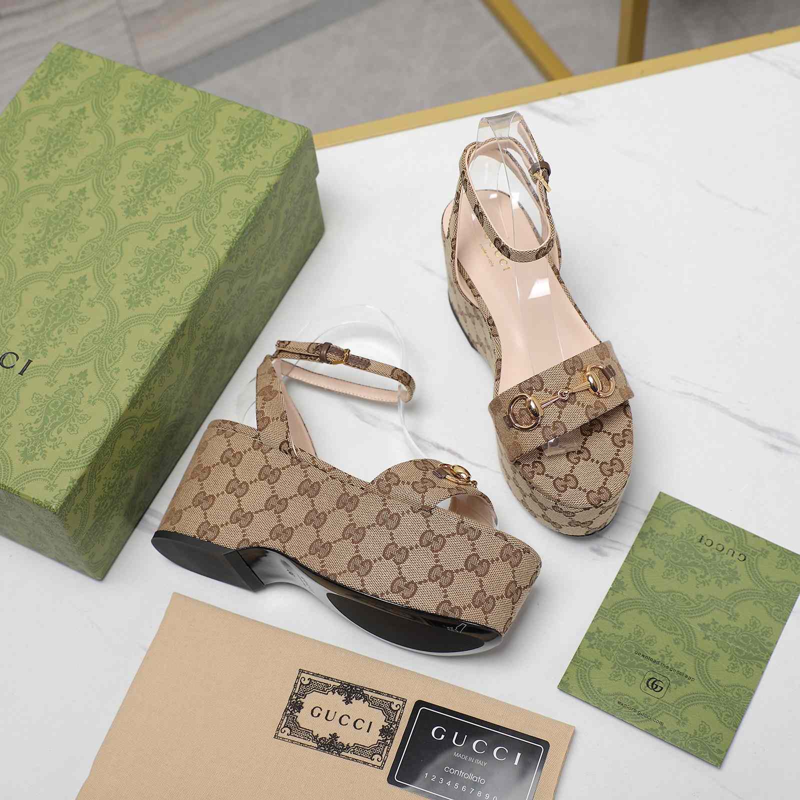 Gucci Women's Horsebit flatform Sandal - DesignerGu