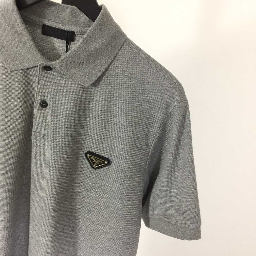 Prada Logo Cotton Polo Shirt - DesignerGu
