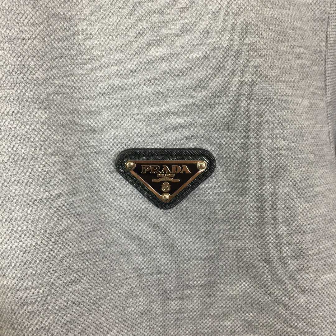 Prada Logo Cotton Polo Shirt - DesignerGu