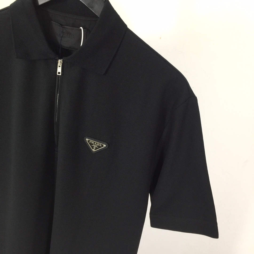 Prada Piqué Polo Shirt - DesignerGu