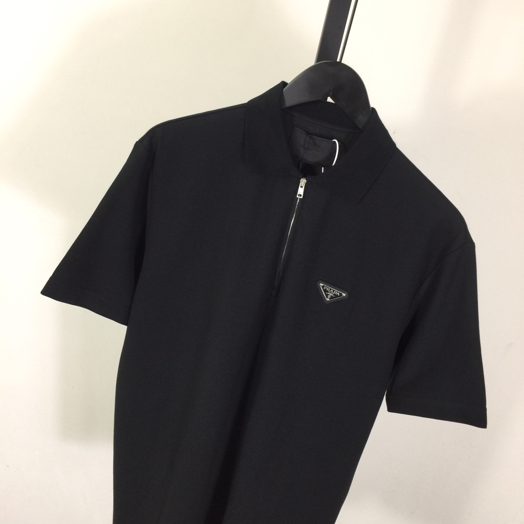 Prada Piqué Polo Shirt - DesignerGu