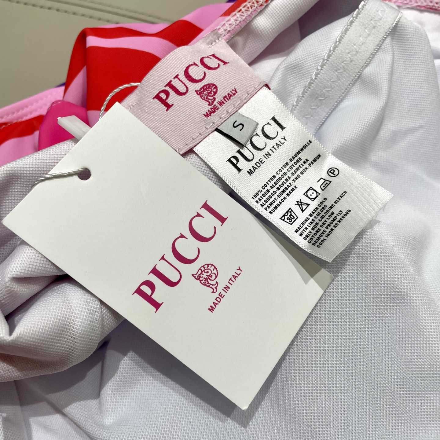 Pucci One-shoulder Embellished Printed Swimsuit  - DesignerGu