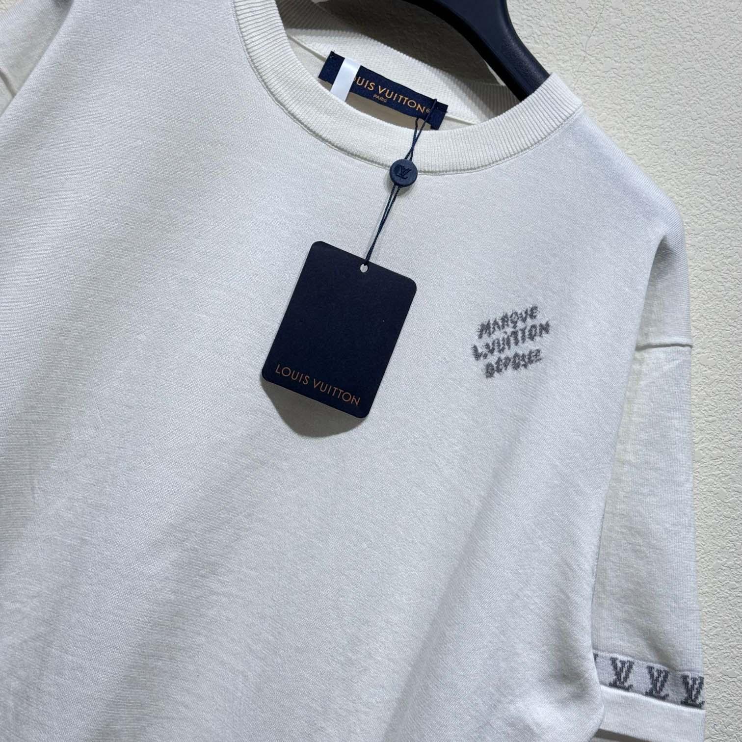 Louis Vuitton Short-Sleeved Cotton Crewneck   1AGKM5 - DesignerGu