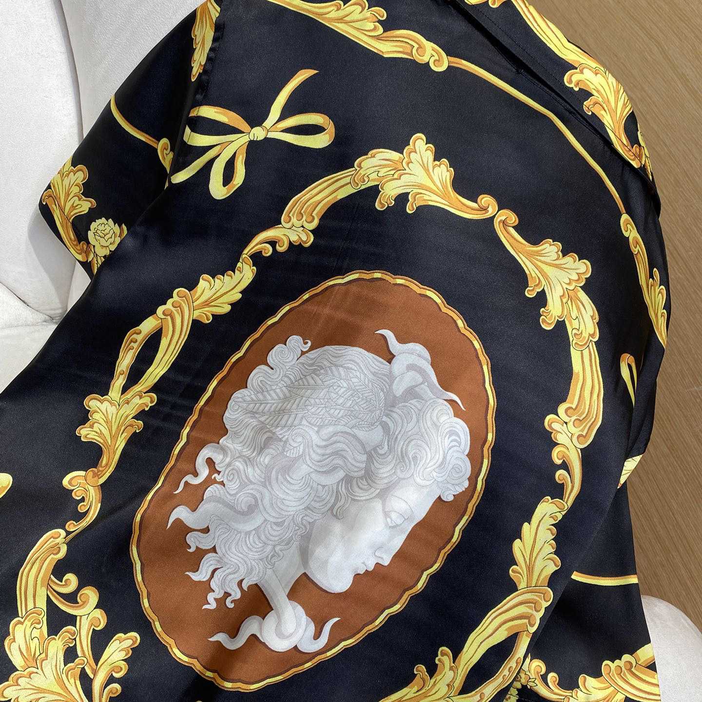 Versace Cameo Silk Shirt And Short - DesignerGu