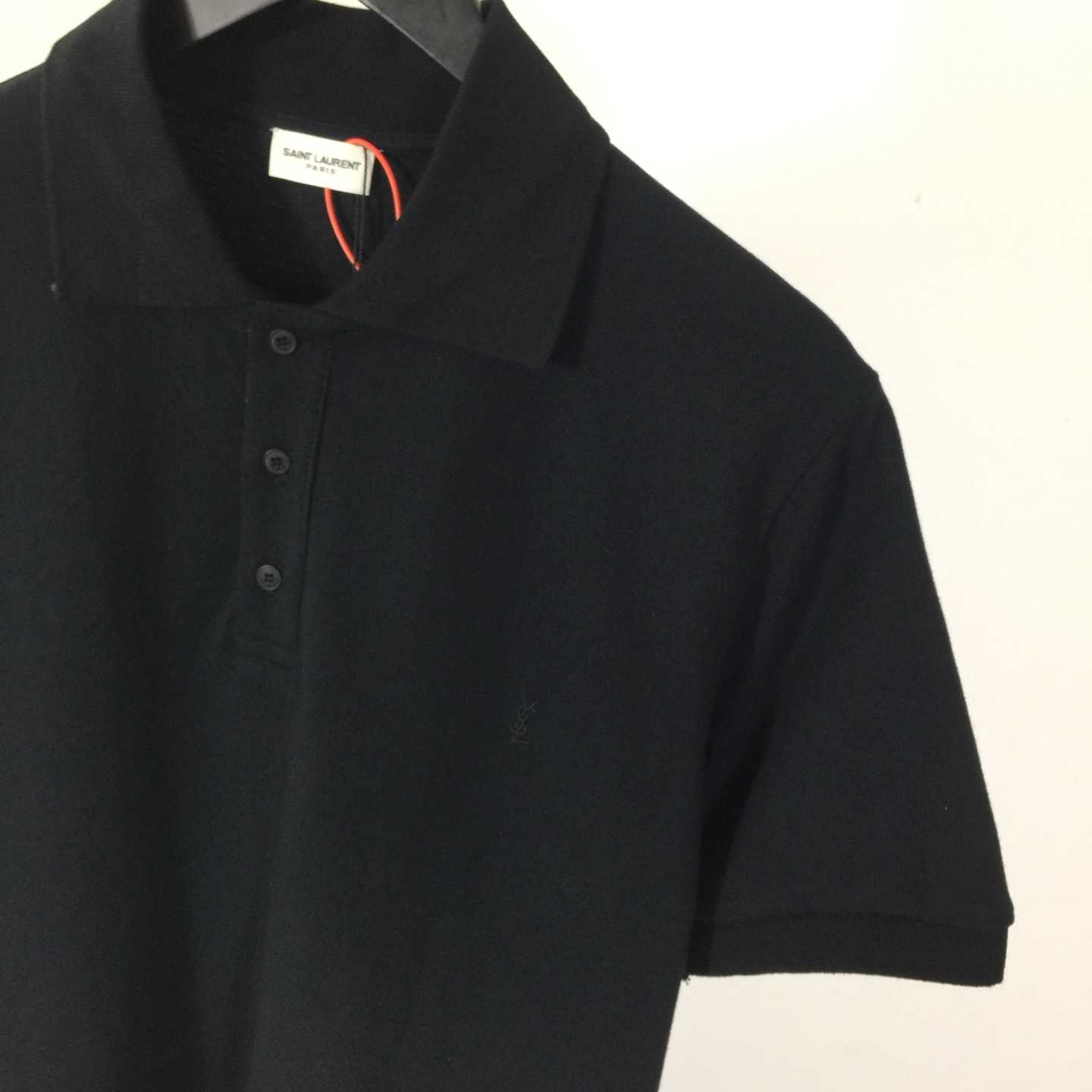 Saint Laurent Wool Knit Polo Top  - DesignerGu
