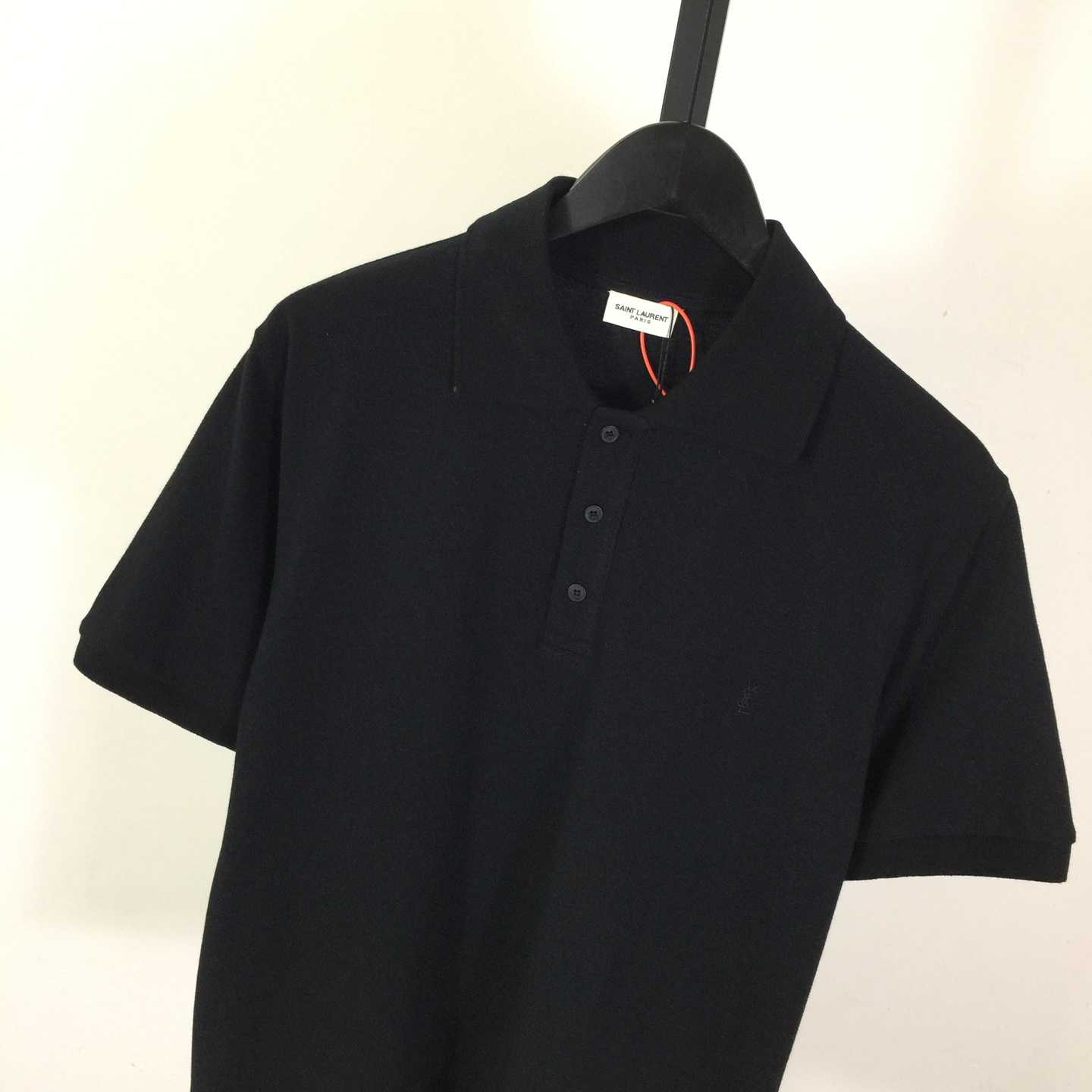Saint Laurent Wool Knit Polo Top  - DesignerGu