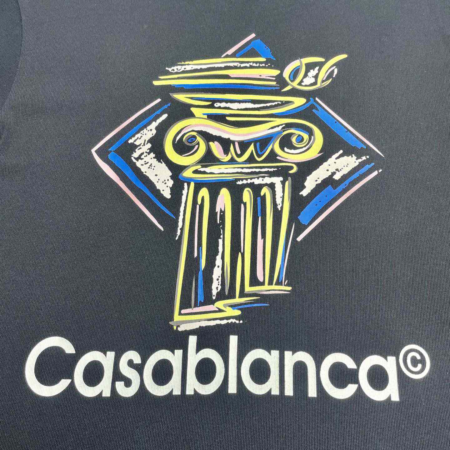 Casablanca Black Diamond Column Printed T-Shirt   C953 - DesignerGu