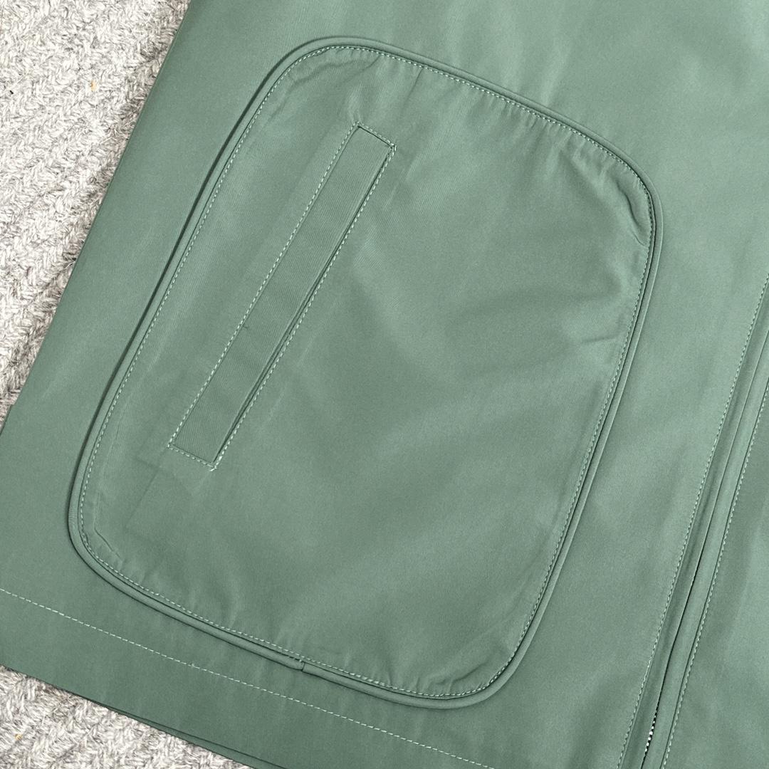 Prada Logo Print Zip Jacket Green - DesignerGu